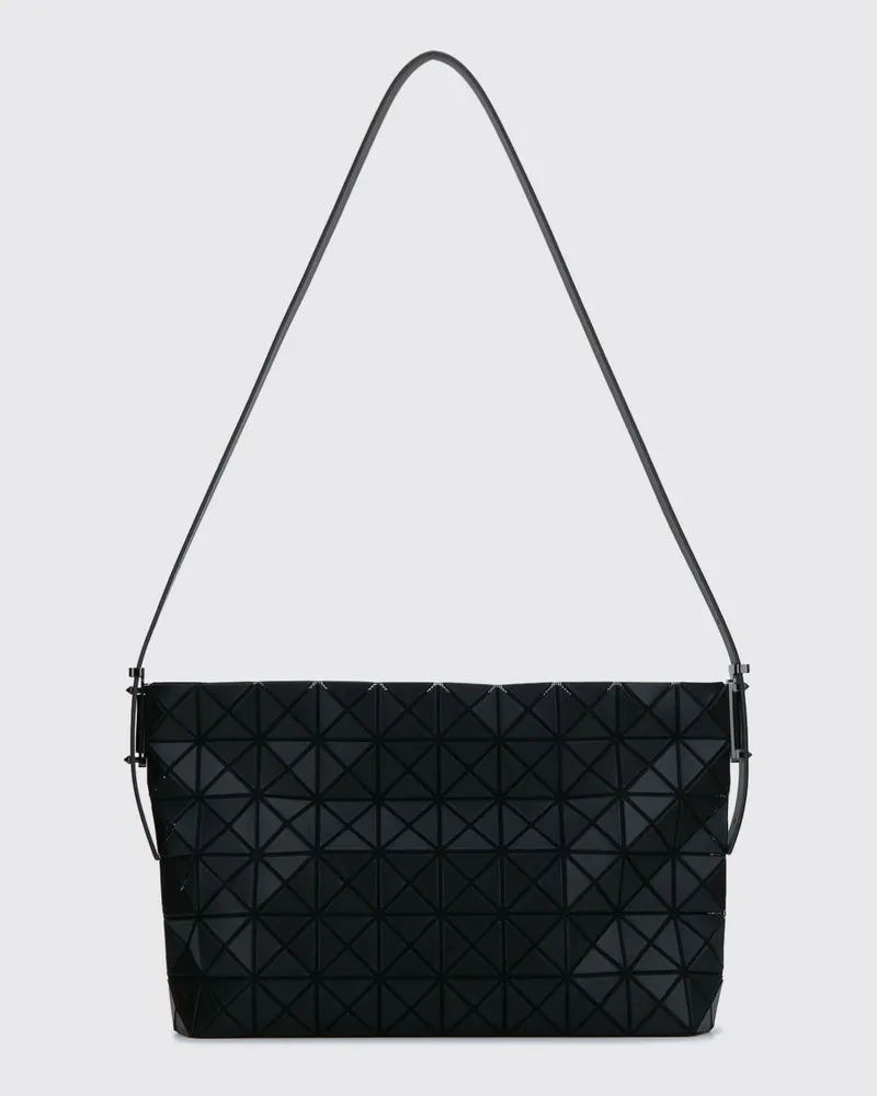 Issey Miyake PVC-Schultertasche mit flachem, verstellbarem Henkel Schwarz