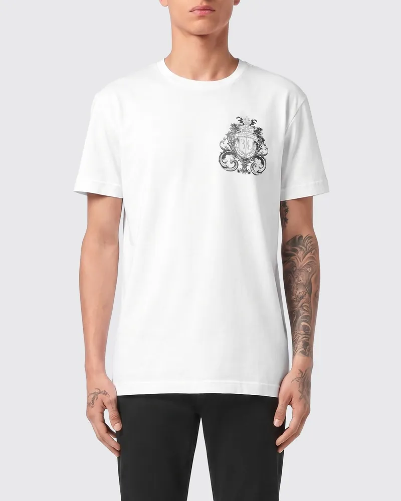 Billionaire T-Shirt aus Baumwolle mit Logo Weiß