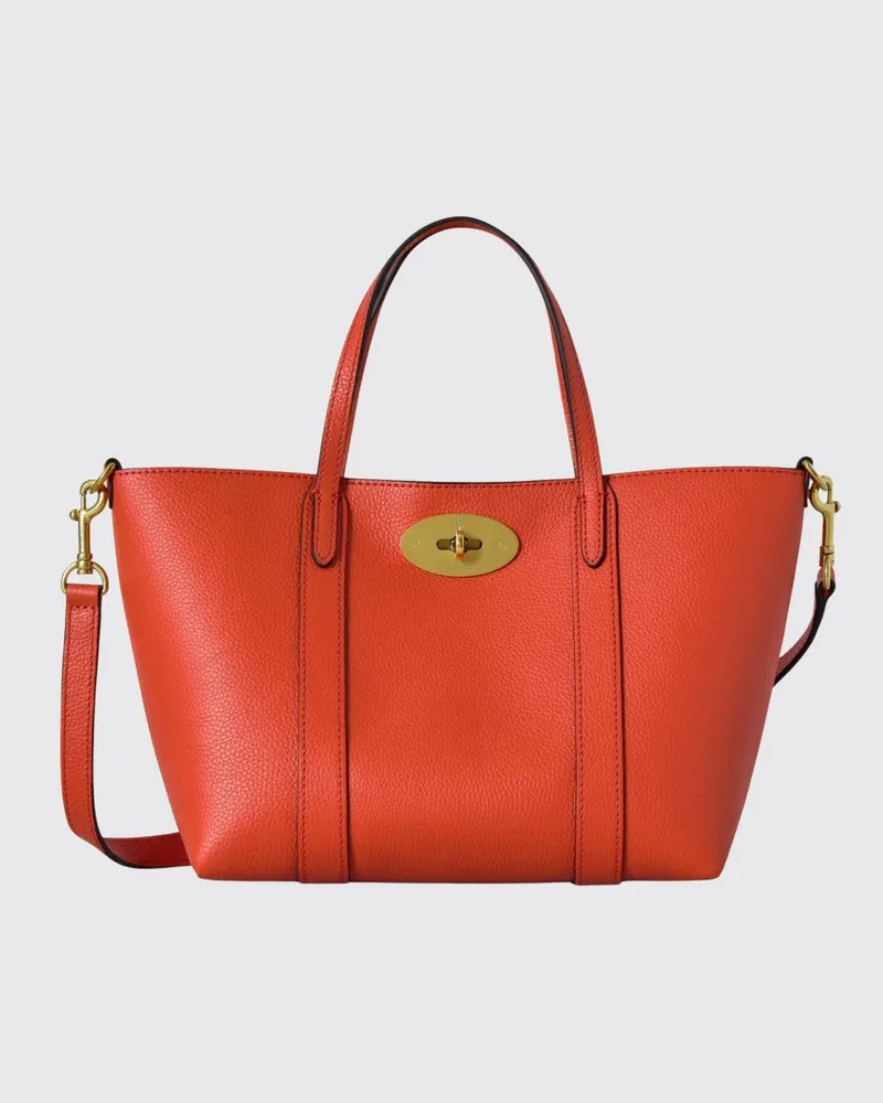 Mulberry Bayswater Mini Tote-Tasche aus genarbtem Kalbsleder mit abnehmbarem Riemen Gelb