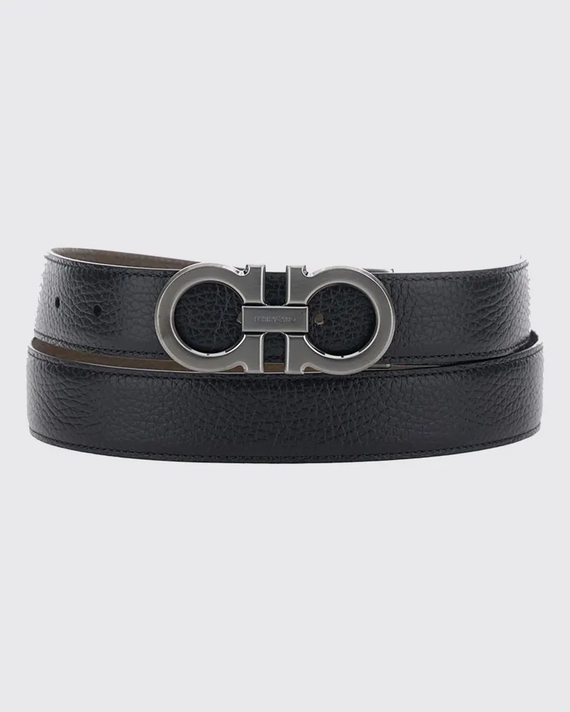 Ferragamo Wendegürtel Gancini aus Leder mit Logo-Schnalle Schwarz