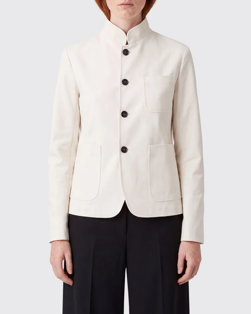 CIRCOLO 1901 Kurzer Viskose-Blazer mit Stehkragen Grau