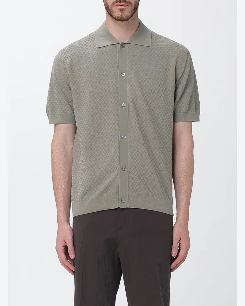 Paolo Pecora Milano Strickpolohemd Military