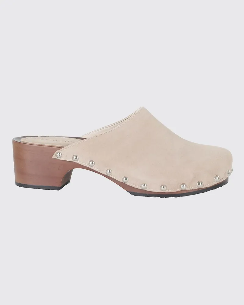 Superga Clogs aus Wildleder mit Nieten Camel