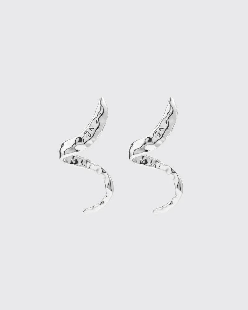 Federica Tosi Snake Ohrringe aus Bronze Silber
