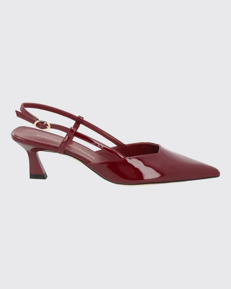 Stuart Weitzman Vinnie Lackleder-Slingback Burgunderrot