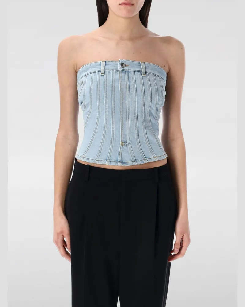 Thierry Mugler Top damen Blau