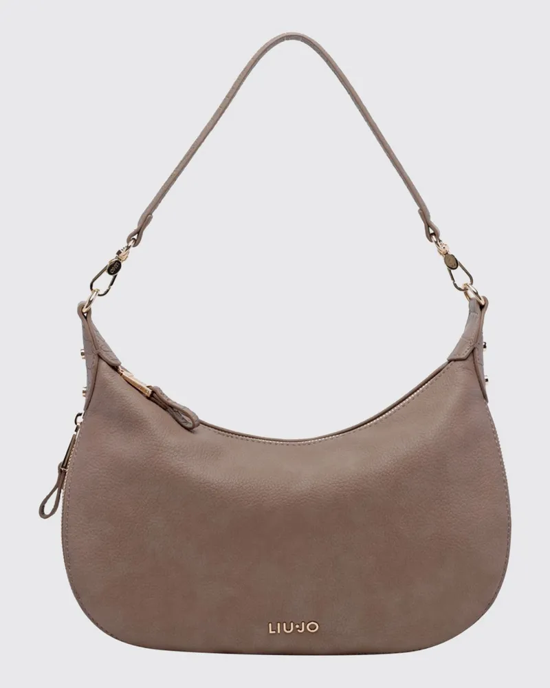 Liu Jo Hobo-Tasche von aus Kunstleder mit Monogramm und abnehmbarem Riemen Braun