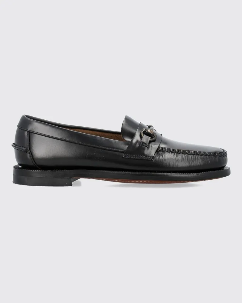 Sebago Joe Penny-Loafer aus gebürstetem Leder mit Metall-Horsebit Schwarz