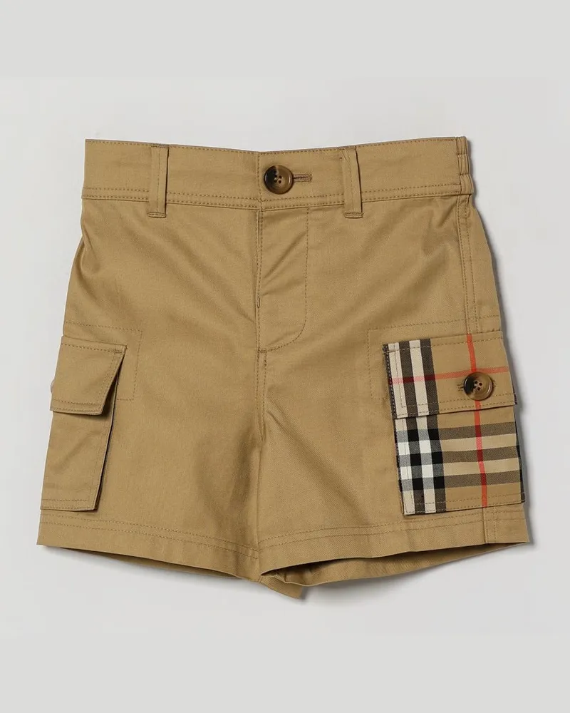 Burberry Cargo-Shorts aus Baumwolle mit Vintage-Check-Muster von für Jungen Beige