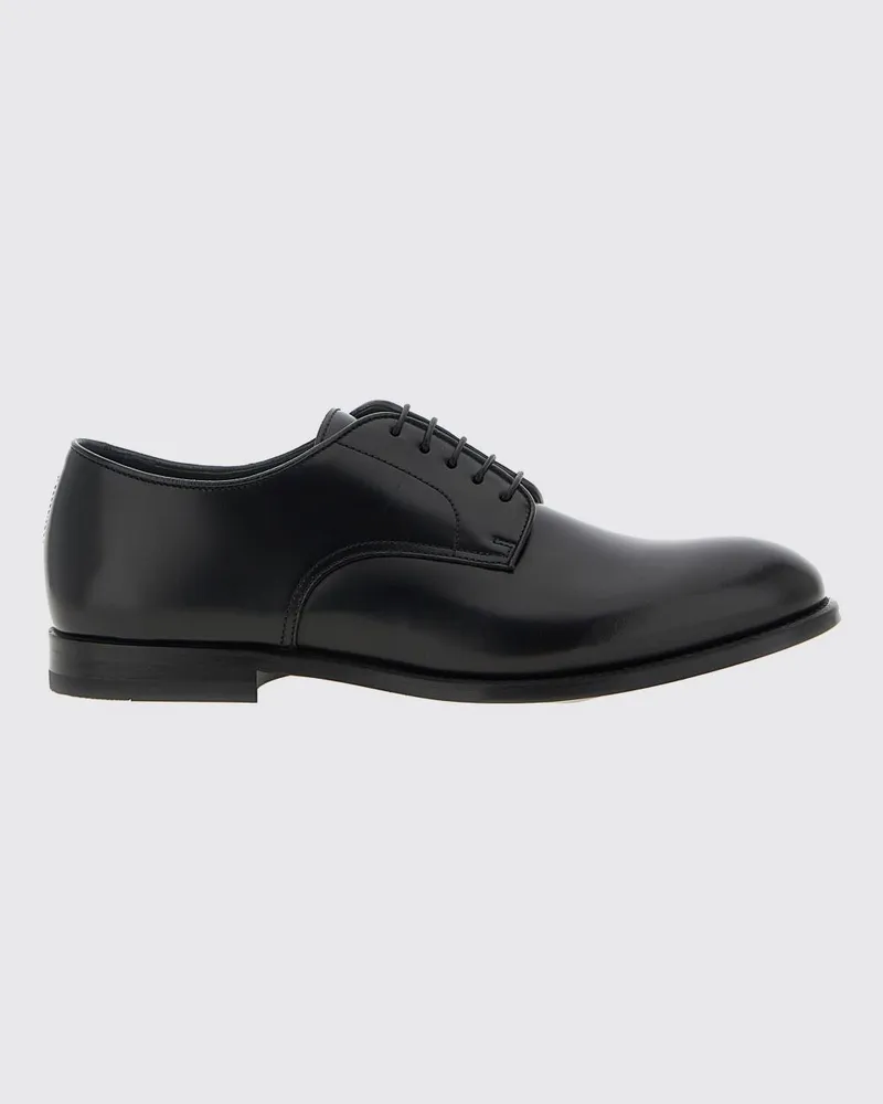 Doucal´s Derby-Schuhe aus gebürstetem Leder Schwarz