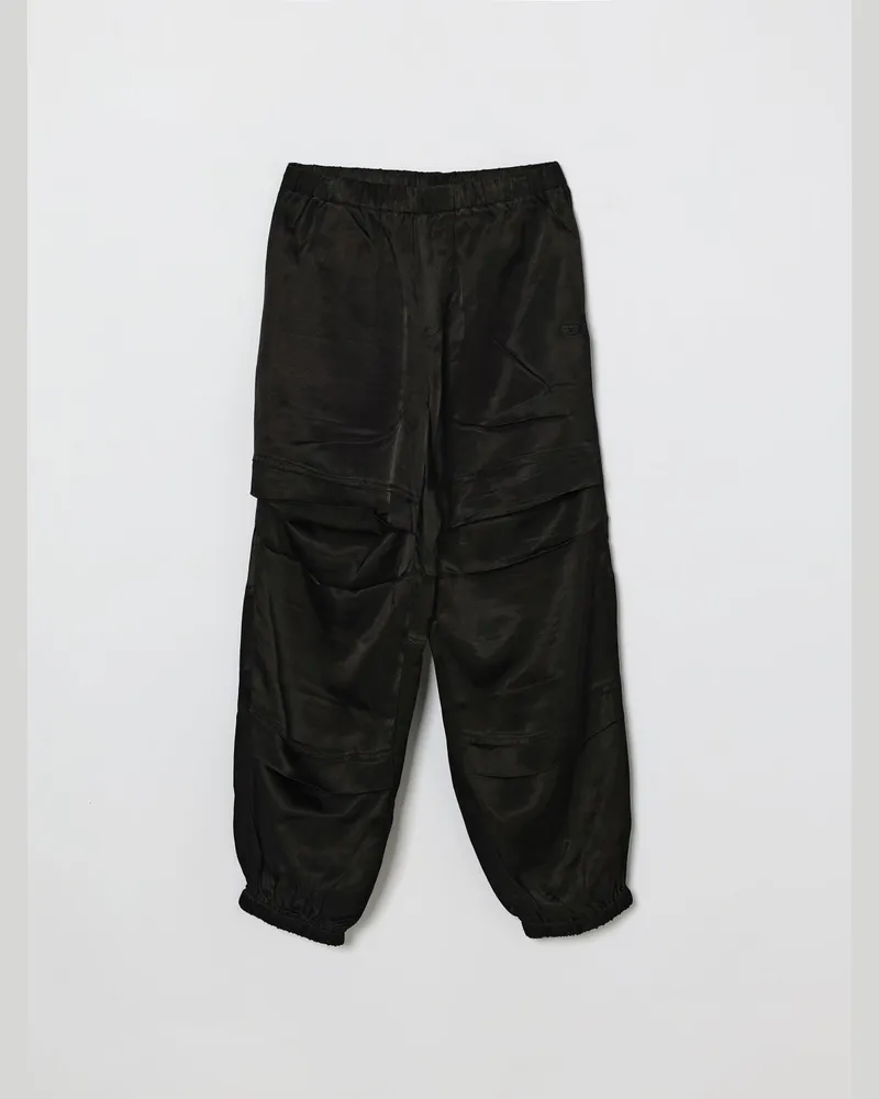 Diesel Jogginghose aus Satin Schwarz