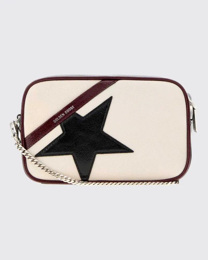 Golden Goose Mini Star Kameratasche von aus Schafsleder mit abnehmbarem Gurt Beige