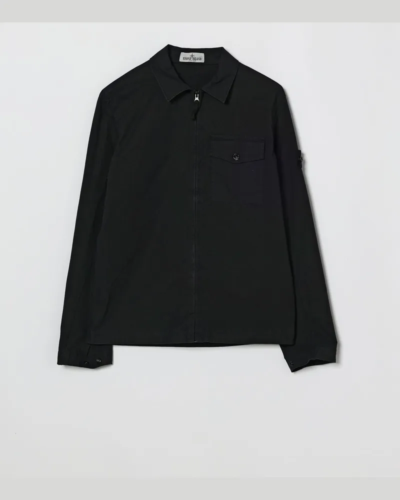 Stone Island Hemd aus Stretch-Baumwolle Navy