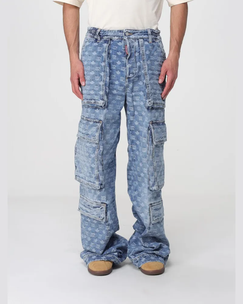 Dsquared2 Denim-Cargo-Jeans mit Logo Navy