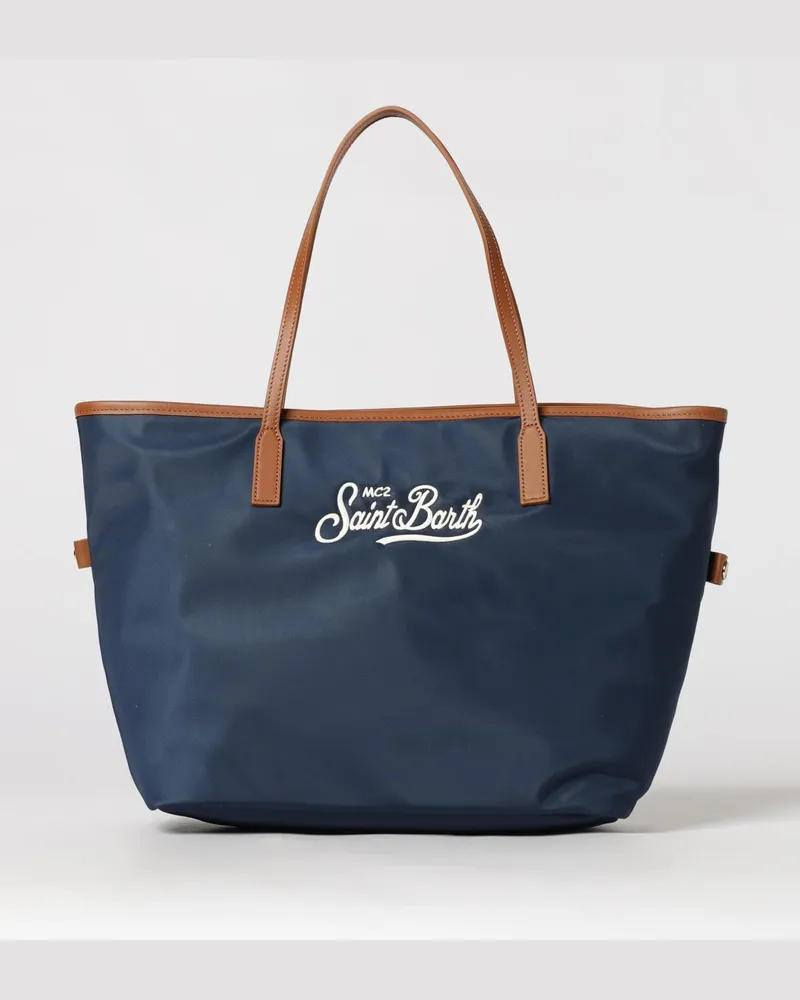MC2 Saint Barth Nylon-Umhängetasche mit Logo Blau