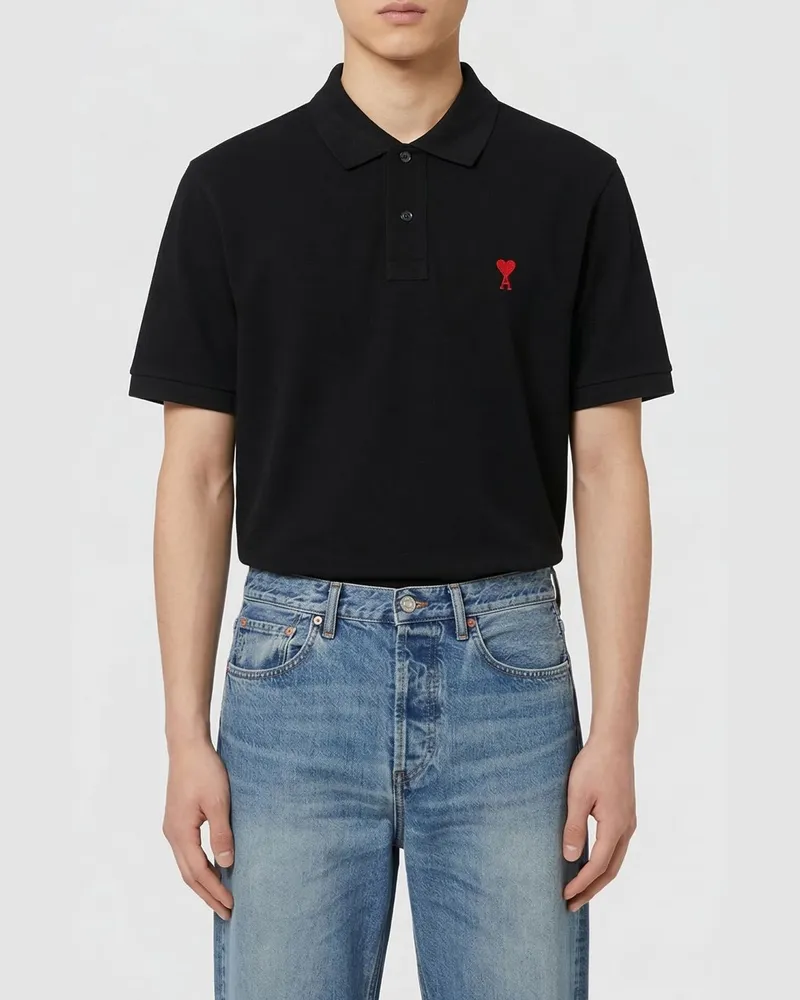 AMI Paris Polo herren Schwarz
