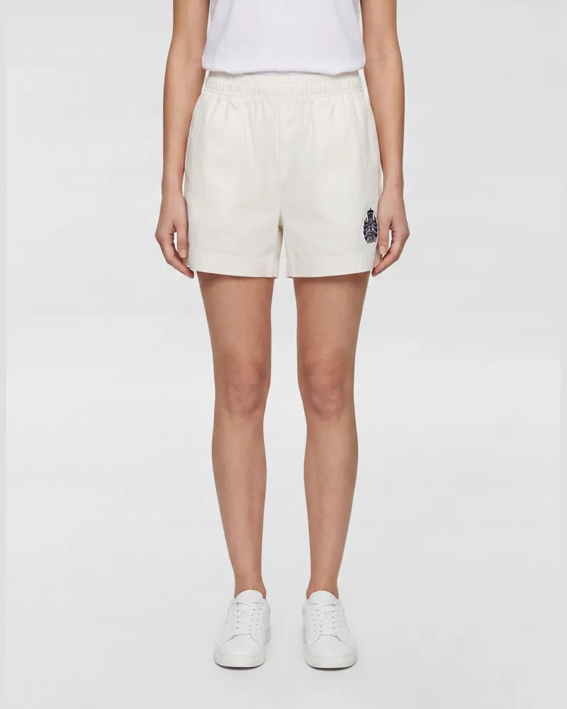 SPORTY & RICH SPORTY  RICH Baumwoll-Shorts Sporty & Rich mit elastischem Bund und Kontrast-Logo Weiß