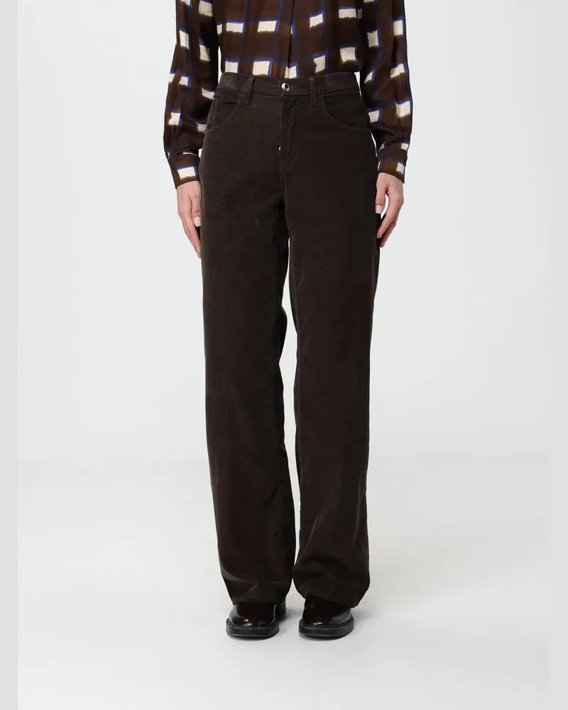Dondup hoch taillierte Slim Fit Cordhose aus Samt Braun