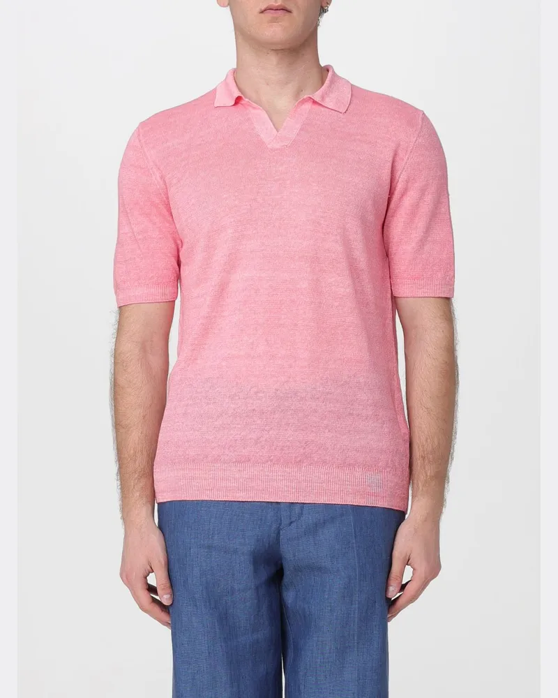 120% Lino T-shirt herren Pink