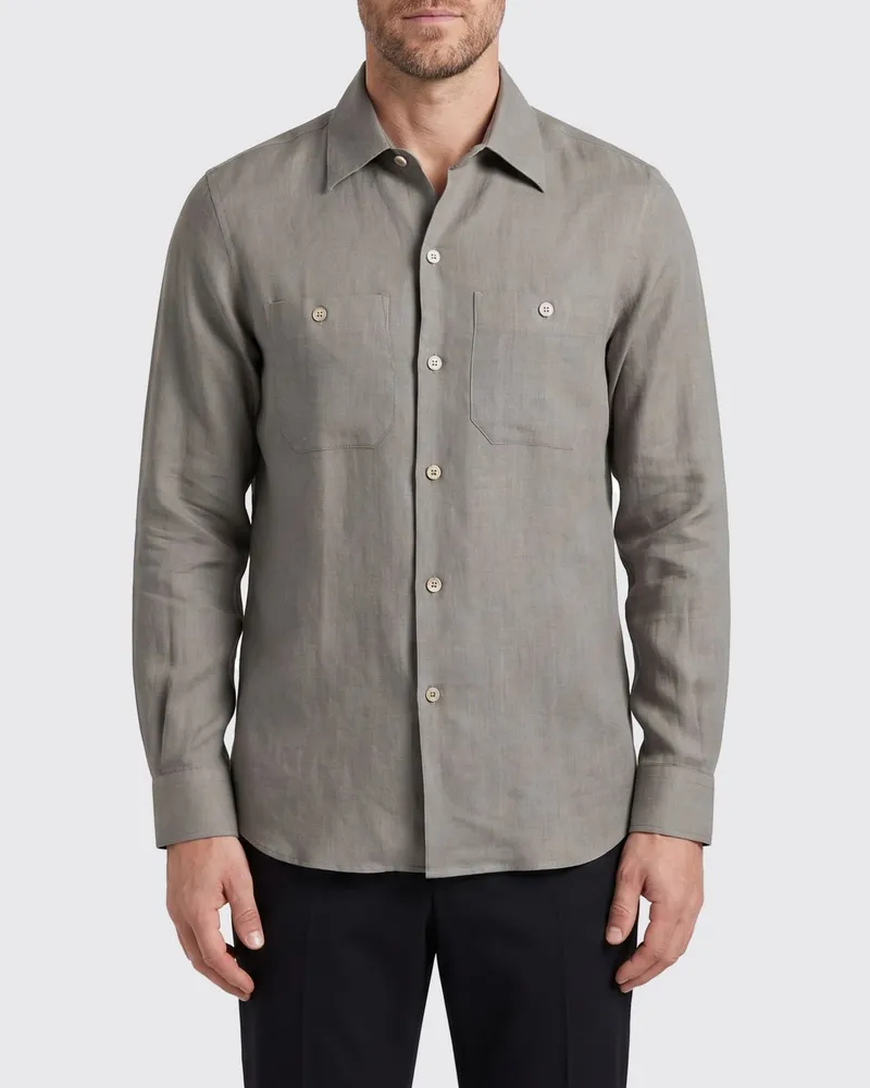 Brunello Cucinelli Hemd herren Kaki