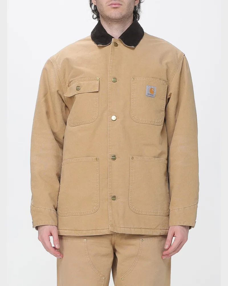 Carhartt WIP OG Chore Baumwolljacke mit Cordkragen Beige