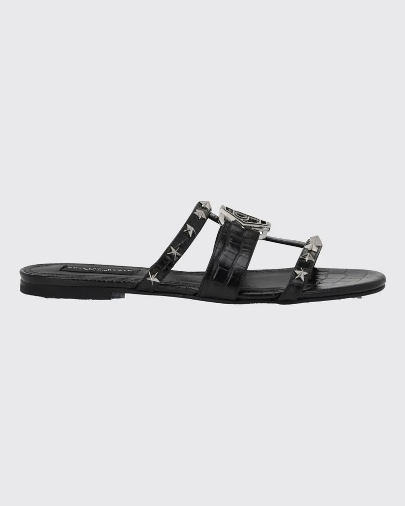Philipp Plein Flache sandalen damen Schwarz