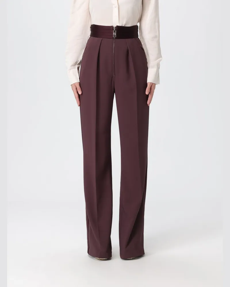 Elisabetta Franchi Hose damen Weinrot