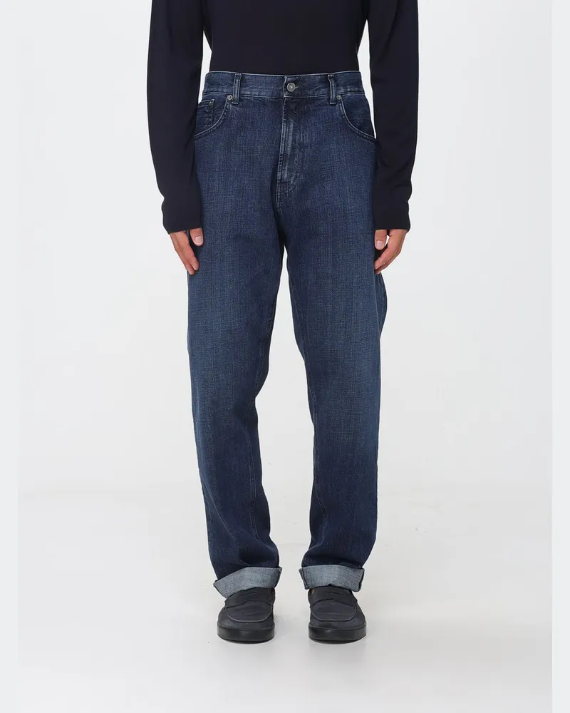 Dondup Ervin Regular-Fit-Jeans mit fünf Taschen aus Vintage-Baumwolldenim Blau