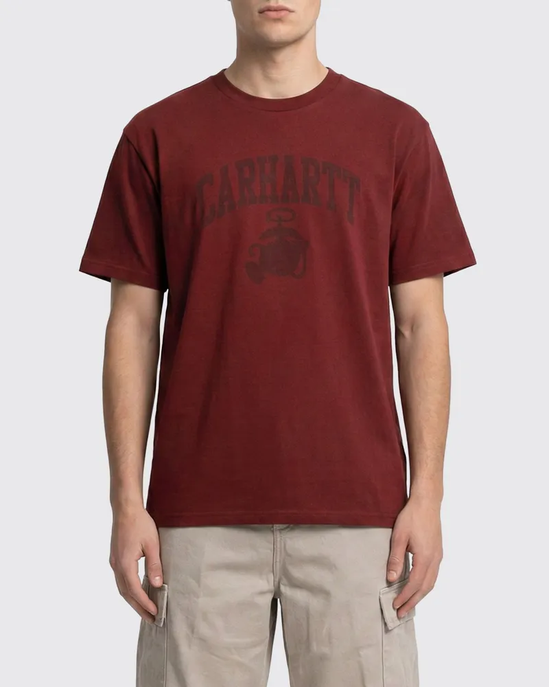 Carhartt WIP T-shirt herren Weinrot