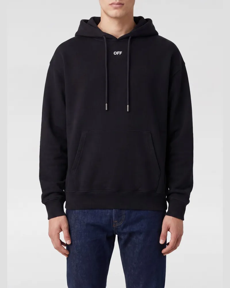 OFF-WHITE Baumwoll-Kapuzenpullover Schwarz