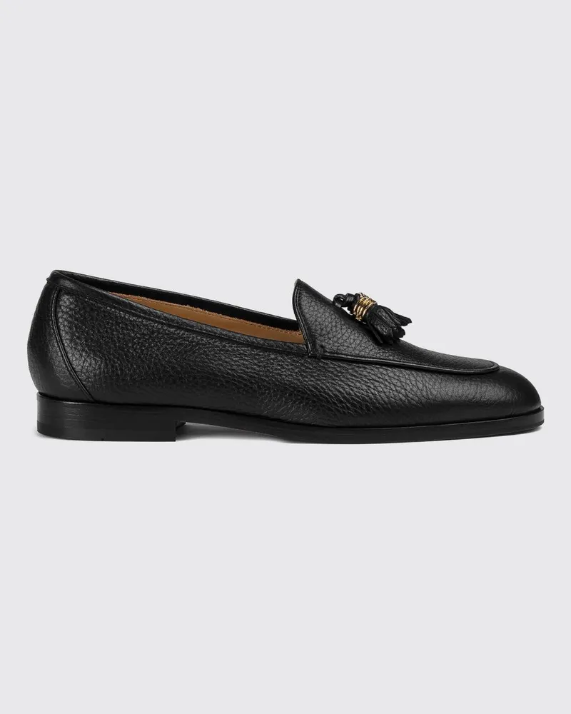 Doucal´s Loafer aus Hirschleder mit Quasten Schwarz