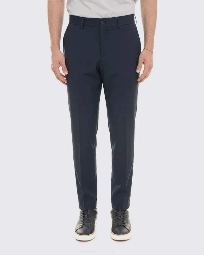 HUGO BOSS Slim-Fit Chino-Hose aus Twill mit hoher Taille Blau