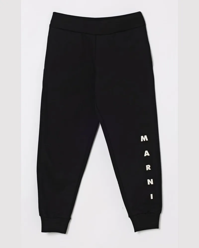 Marni Jogginghose aus Baumwolle mit Logo Schwarz