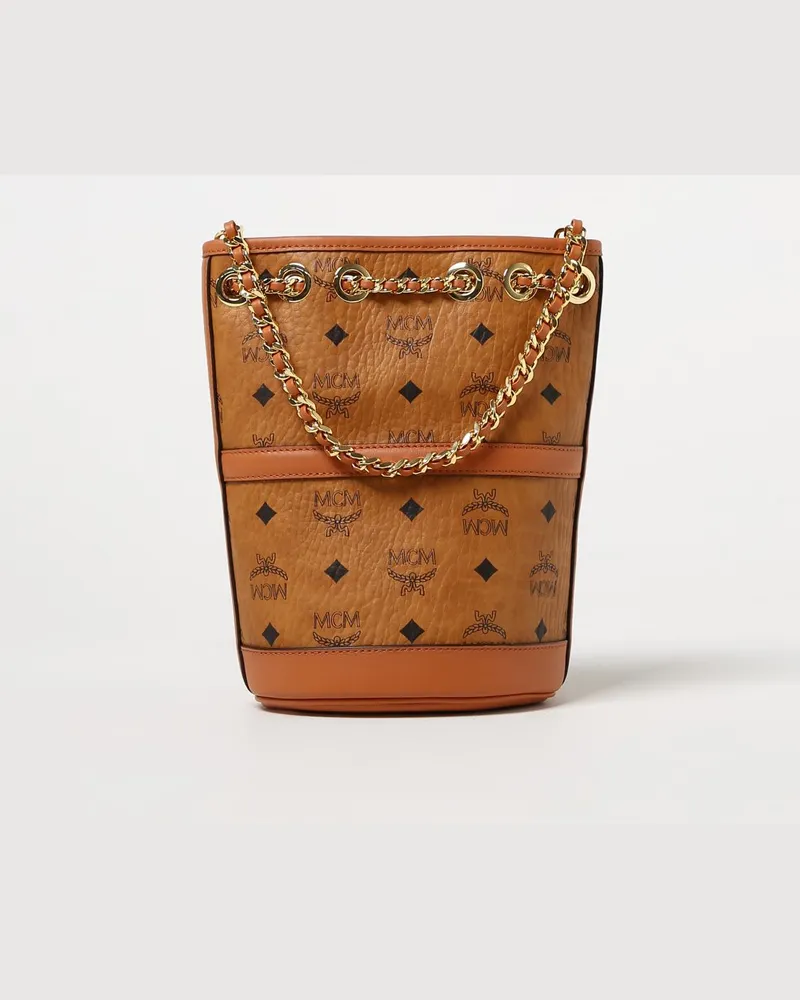 MCM Schultertasche damen Camel