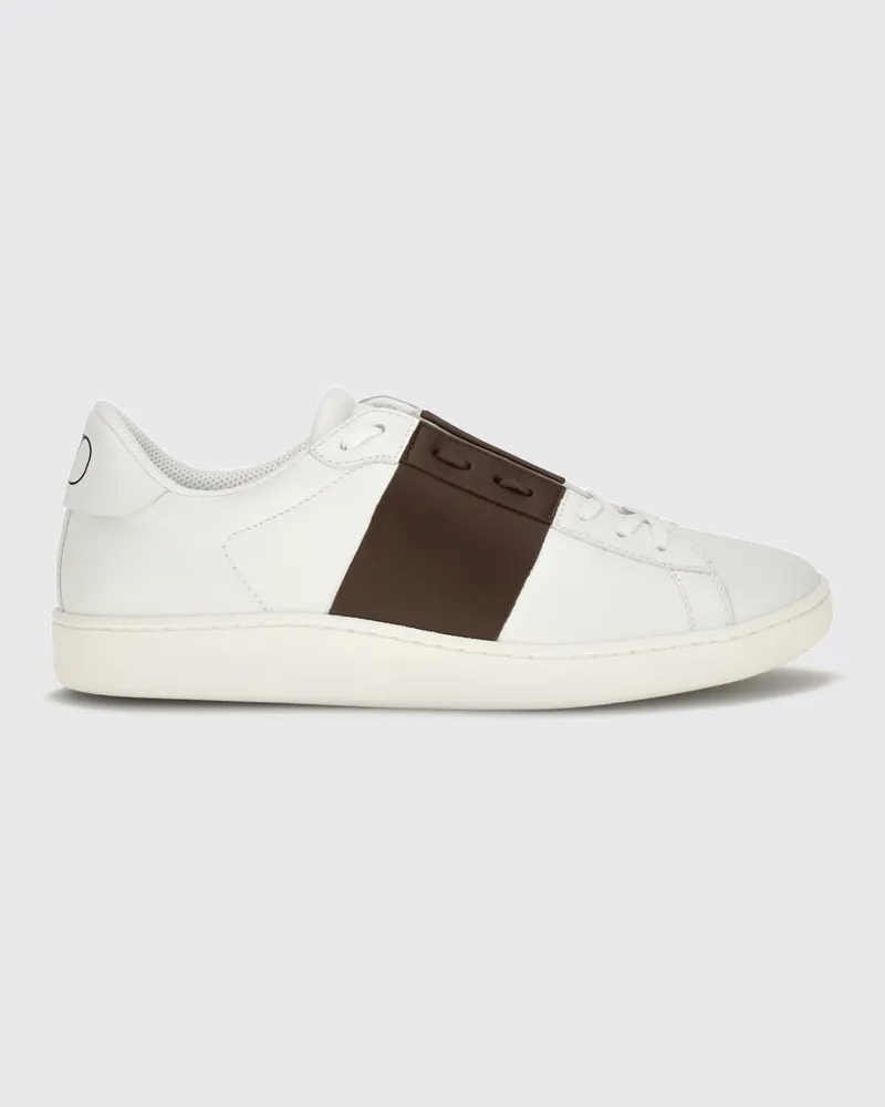 Valentino Garavani Open-Sneaker aus Kalbsleder mit VLogo Signature Bianco