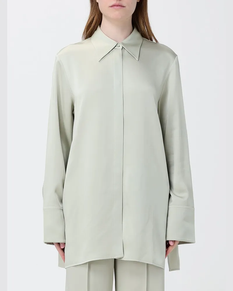 Jil Sander Klassisches Satinhemd Grün