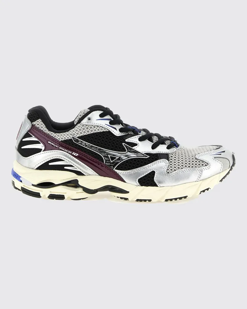 Mizuno Wave Rider Sneakers aus Mesh und Gummi Grau