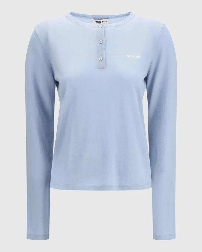 Miu Miu T-shirt damen Himmelblau
