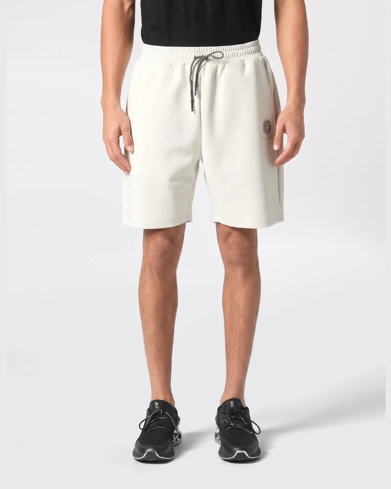 Philipp Plein Jogging-Shorts aus technischem Stretch-Gewebe Grau