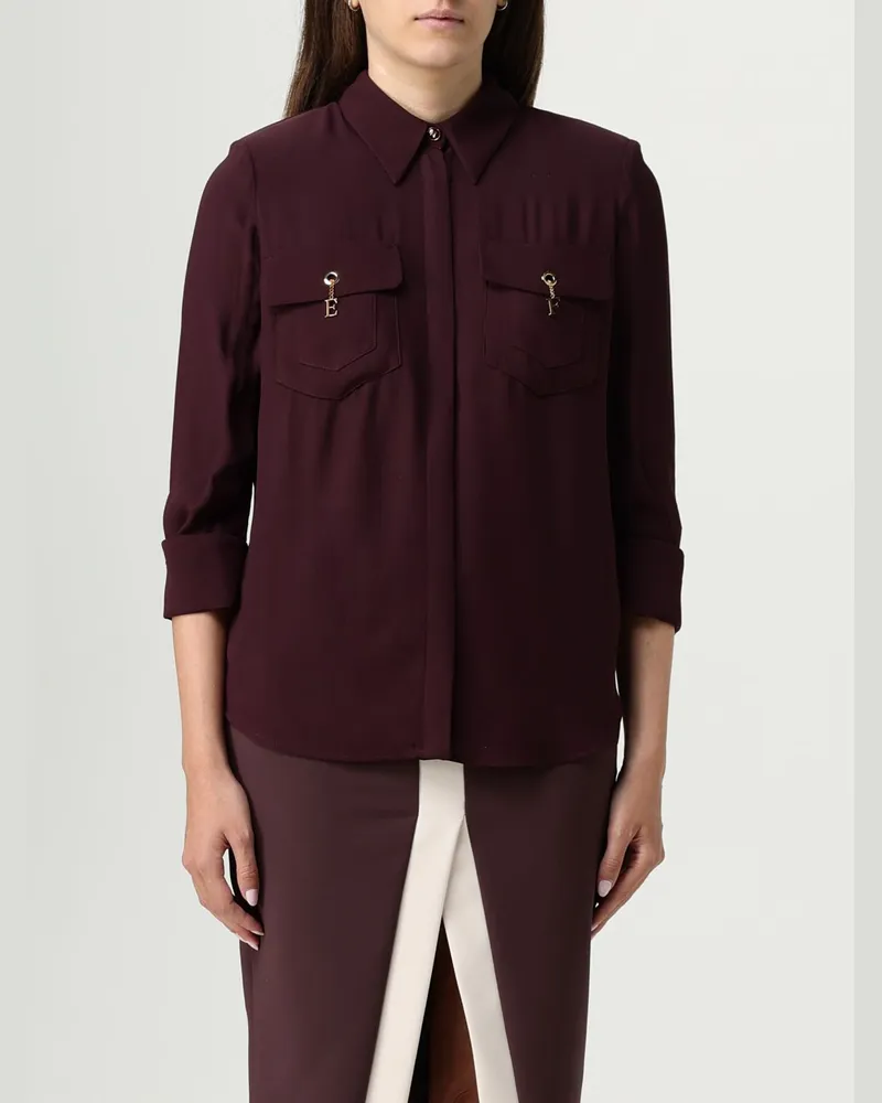 Elisabetta Franchi Hemdbluse damen Weinrot