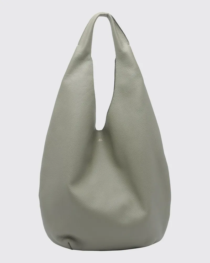 A.P.C. Große Schultertasche Le Neige aus genarbtem Leder mit laminiertem Logo Grün