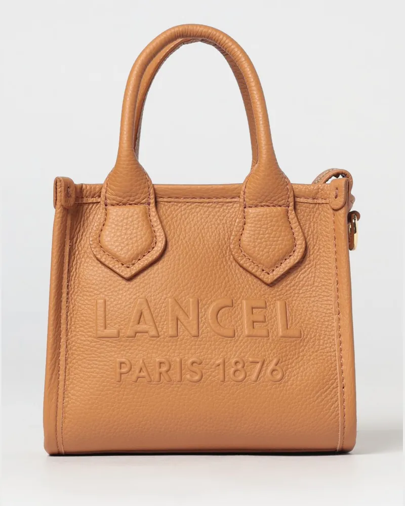 Lancel Jour Tasche aus genarbtem Leder Camel