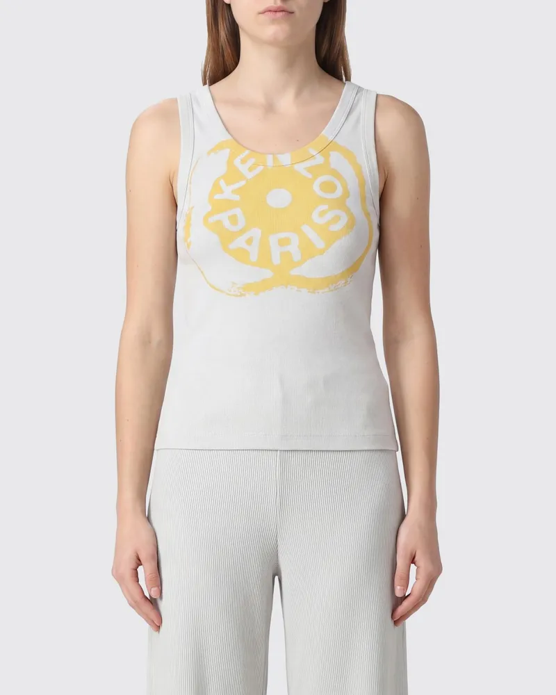 Kenzo Basic-Tanktop aus Baumwolle mit Logo Weiss