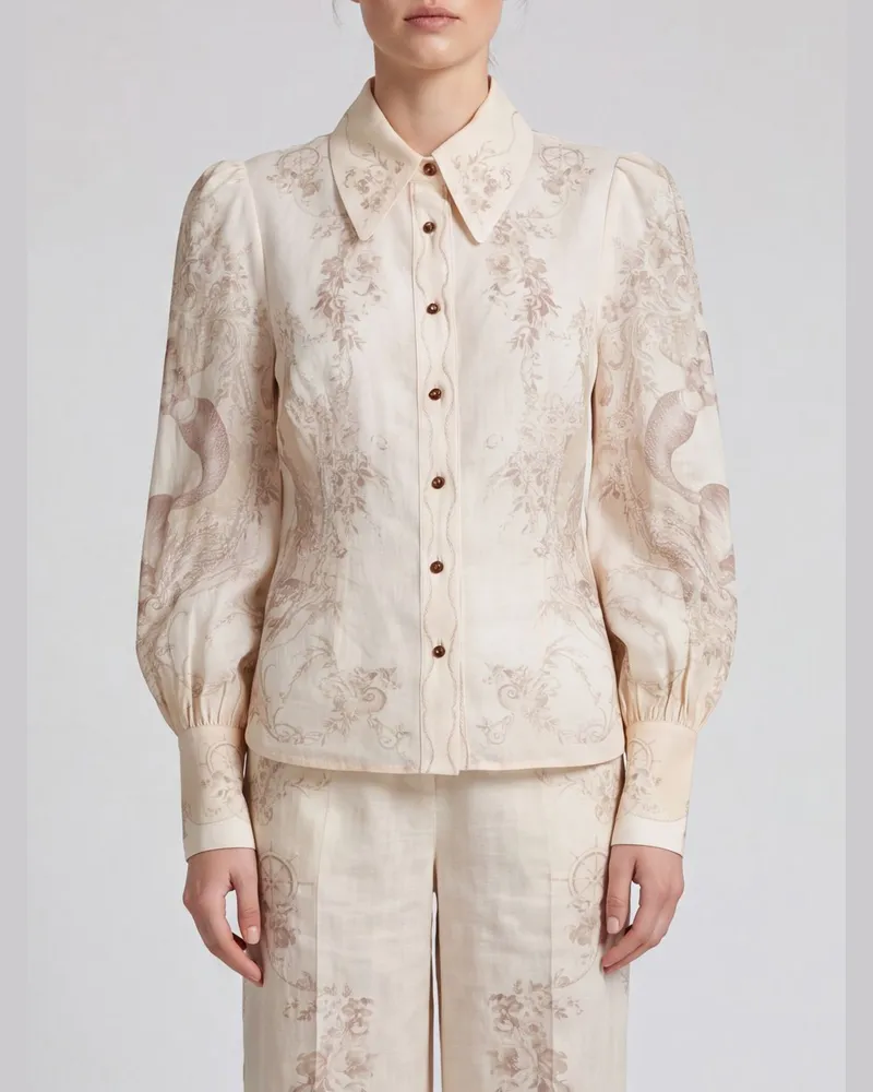 Zimmermann Hemdbluse damen Beige