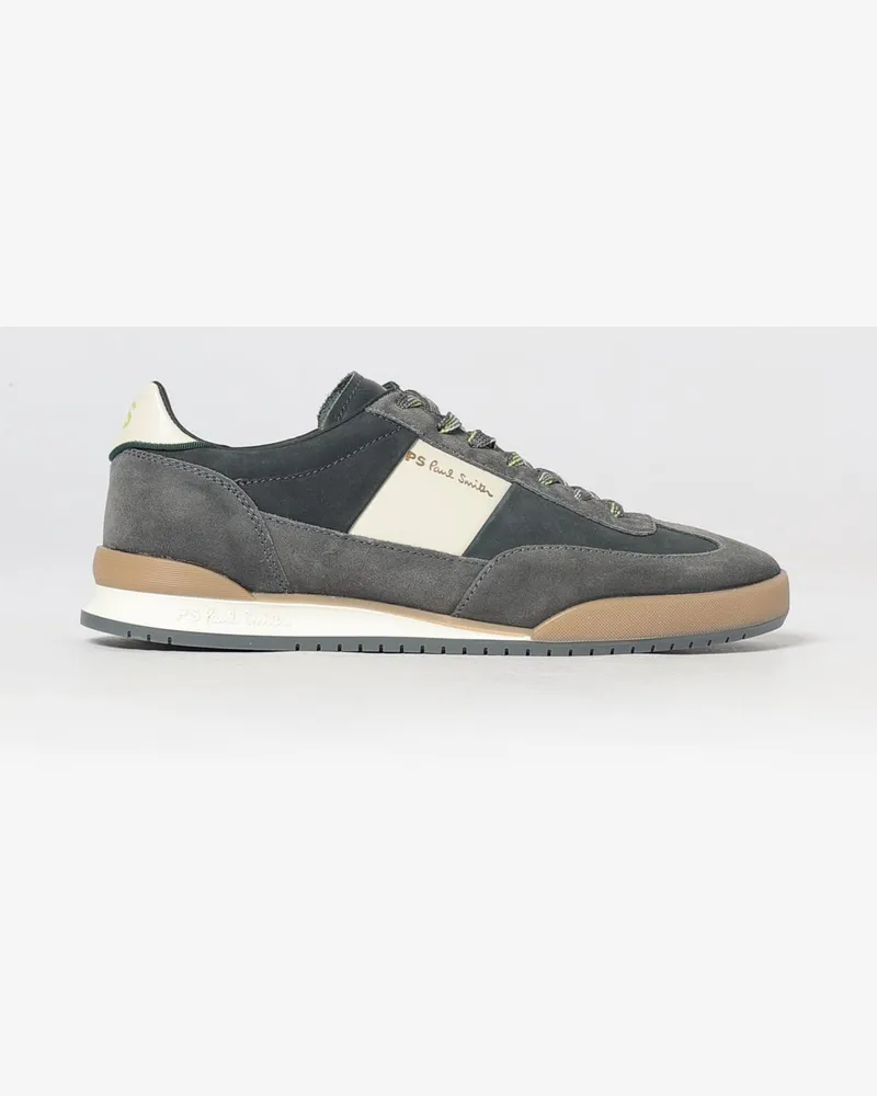 Paul Smith Zweifarbige Dover-Sneaker aus Glatt- und Veloursleder mit Logo Anthrazit
