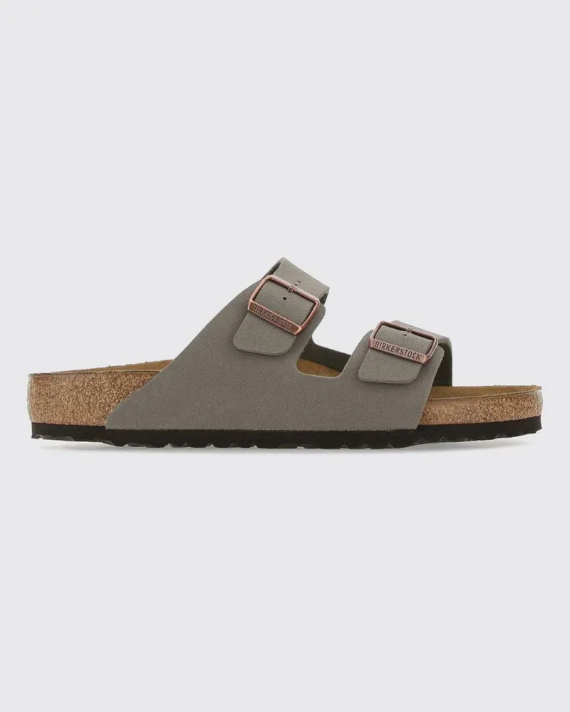 Birkenstock Arizona Sandalen aus Birko-Flor® mit doppeltem Riemen und Schnallen Grau