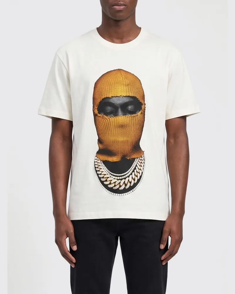 IH NOM UH NIT Bedrucktes Baumwoll-T-Shirt Weiß