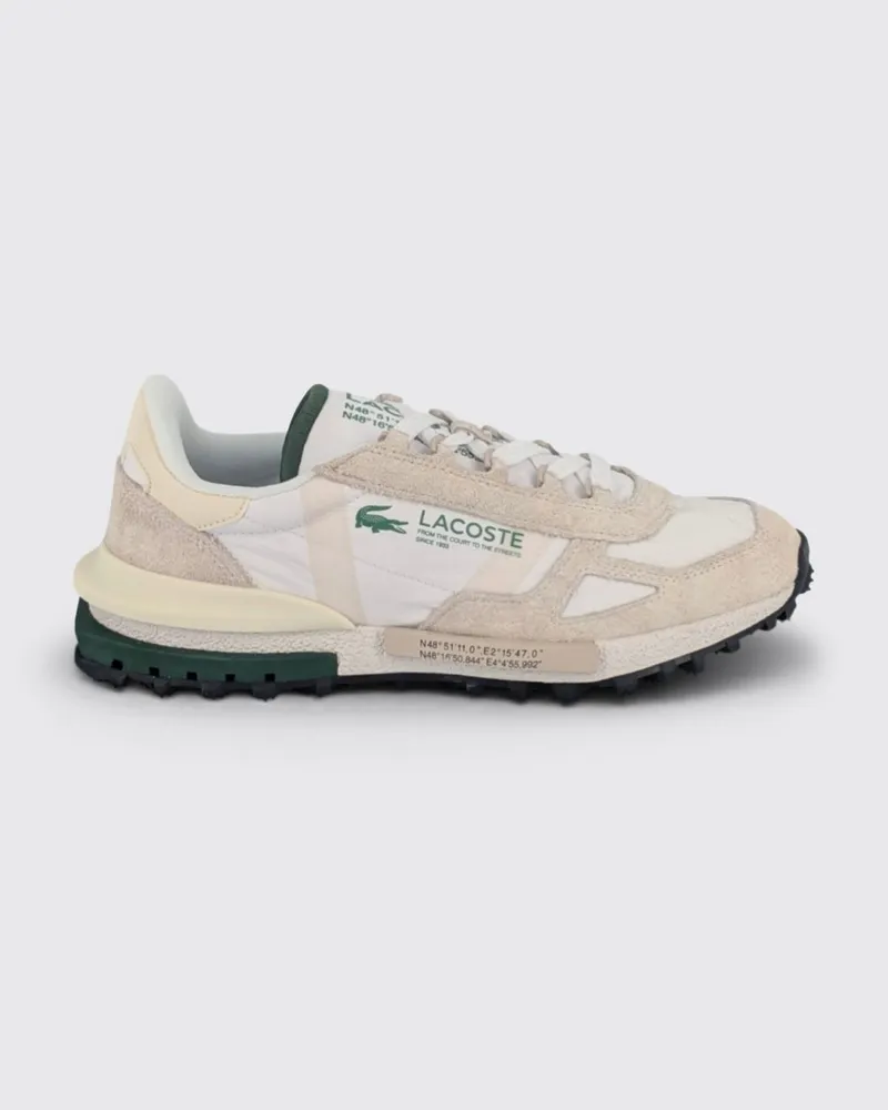 Lacoste Elite Active Sneakers aus Wildleder und Nylon Weiß