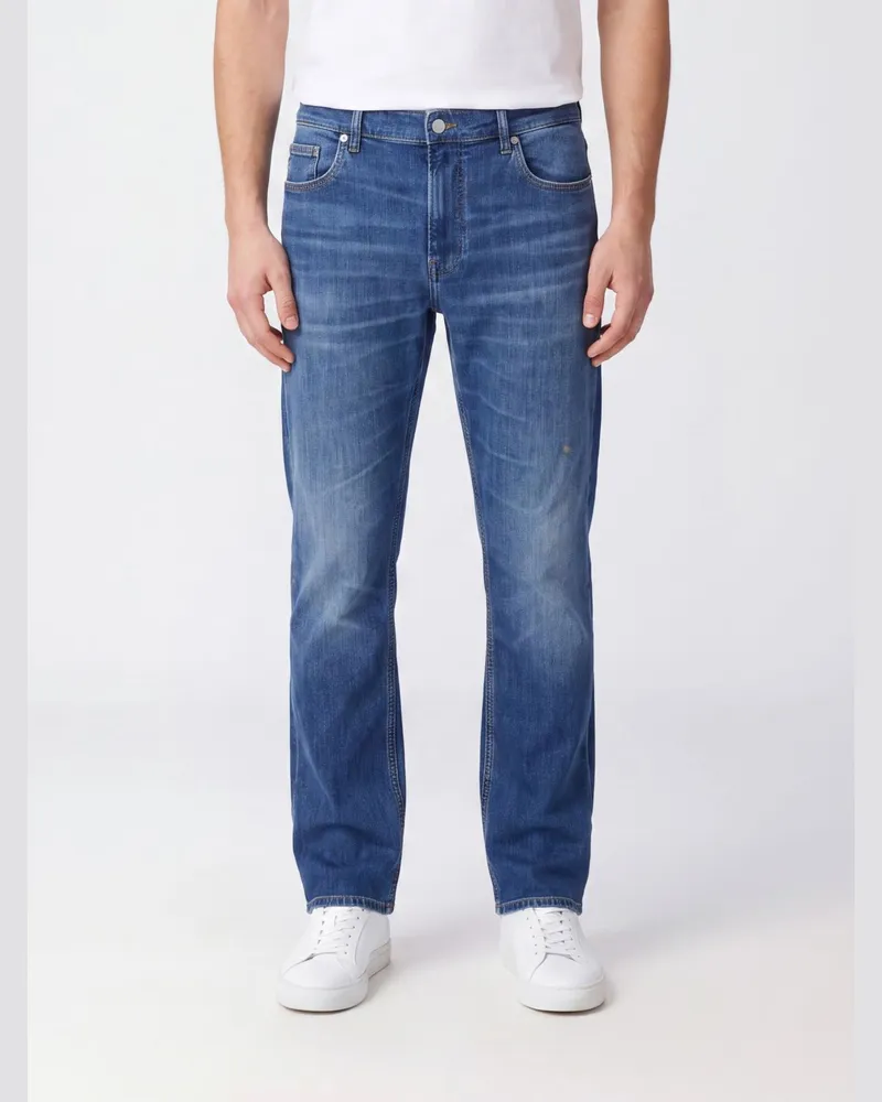 Frame Denim Modern Straight Stretch-Jeans aus Baumwoll-Denim in gerader Passform Blau