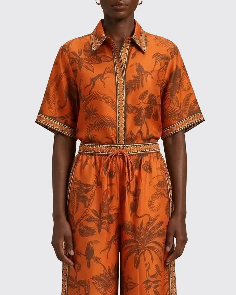 ALEMAIS Hemdbluse damen Brick